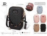 Borsa a Tracolla per Telefono da Donna con Doppia Cerniera e Catena, in Materiale PU con Cinturino per Telefono - Product Image 1