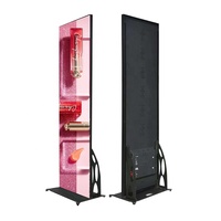 Wi-controll événement led standee debout au sol signalisation numérique led affiche présentoir écran avec roues