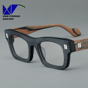 Monture <span class=keywords><strong>de</strong></span> lunettes épaisse carrée à rayures en acétate, populaire, décontractée, avec rivets, pour <span class=keywords><strong>presbytie</strong></span>, hommes et femmes, style rétro, pour <span class=keywords><strong>verres</strong></span> correcteurs - Product Image 1