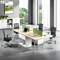 JIUSHUN Mobilier de bureau moderne : Poste de travail en îlot, Table de bureau, Cloison de bureau, Bureau informatique, Poste de travail
