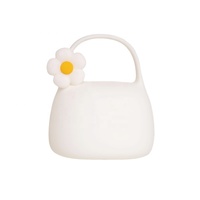 Mini bolso de silicona blanco cálido de noche LED portátil, diseño de batería AAA, control táctil para aplausos para cumpleaños y hogar