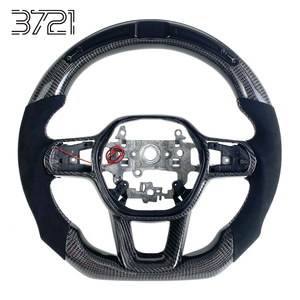 Volante Deportivo de Fibra de Carbono con LED y Cuero para Honda Civic Type R FL5 Si Sport Integra FE FL 2022-2025 - Product Image 1