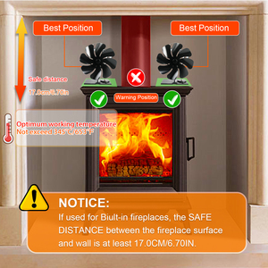 Non elettrico <span class=keywords><strong>Eco</strong></span> camino ventilatore per Gas/Pellet/Log/arding stufa a legna con termometro da stufa - Product Image 4