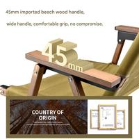Chaise pliante en bois style Kemit en tissu Oxford, grande chaise portable pour le camping et les pique-niques, chaise de plage détachable, logo personnalisé