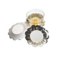 Alliage de zinc métal thé caboteur thé tasse tapis tasse soucoupes tasse assiette plat pour boisson