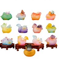 Vente en gros : Boîte mystère 12 signes du zodiaque, kit de fouilles archéologiques DIY, figurines de collection avec cristaux bruts et inclusions, jouet éducatif STEM