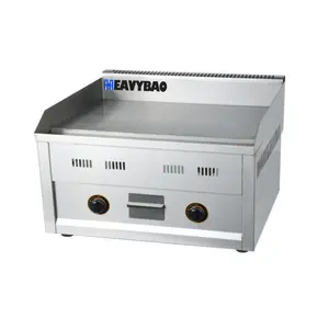 Restaurant Kitchen Barbecue Equipment LGP Gas Flat Burger Griddle Machine Professional Gas Contact Grill Supplier