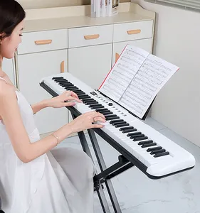 Instrumento de piano eletrônico digital com teclado duplo, instrumento de piano com 88 teclas, MP3 player Bluetooth, aprendizagem e prática