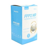 Masques de protection FFP2 blancs en forme de coupelle avec sangle pour la tête, filtration à 95 %