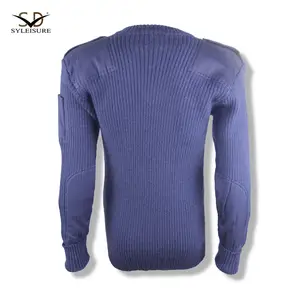 Langärmliger V-Ausschnitt Pullover gestrickt für Herren tägliche Kleidung warmer Winter taktischer Pullover