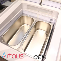 Artaus Factory OEM Mini Gelato Présentoir de crème glacée Comptoir Congélateur Vitrine avec GN1/3 PANS