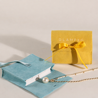 Pochette à bijoux en microfibre avec nœud en ruban, logo personnalisé, sac de rangement pour boucles d'oreilles, collier, bracelet, emballage cadeau