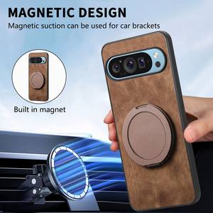Funda Magnética Mate para Teléfono con Soporte para Google <span class=keywords><strong>Pixel</strong></span> 9 Pro XL 8 7 6 Pro <span class=keywords><strong>6A</strong></span> 5G 7A, <span class=keywords><strong>Carga</strong></span> <span class=keywords><strong>Inalámbrica</strong></span>, Funda Protectora de Cuero PU con Soporte - Product Image 5