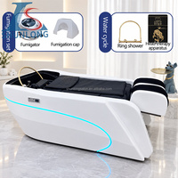 Nouveau design Fauteuil de lavage de cheveux pour salon de beauté avec massage et inclinaison électrique, Lit de massage pour lavage capillaire