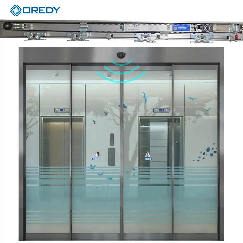 OREDY पेशेवर सेंसर दरवाजा स्वत: फिसलने दरवाजा इकाई स्वत: दरवाजा रपट प्रणाली के लिए होटल
