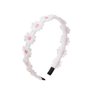Yalun Tournesols Petites marguerites Fleurs brodées Bandeau de cheveux pour enfants de style <span class=keywords><strong>cour</strong></span> rétro Bandeau 3996 - Product Image 6