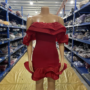 OuYaan gaun Prom Mini wanita cantik gaun pesta bahu terbuka elegan pinggiran lipit untuk klub pesta 2025 - Product Image 4