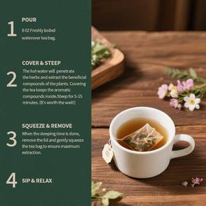 Kustom Herbal tradisional organik teh tidur bahan tanaman alami kantung teh obat dewasa produk kesehatan - Product Image 6