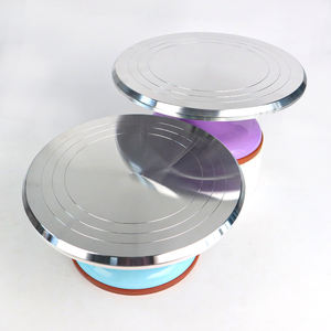 Outils de cuisson pour pâtisserie en gros, support rotatif pour gâteaux et desserts, plateau tournant de 12 pouces en alliage d'aluminium - Product Image 1