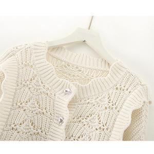 Maglione lavorato a <span class=keywords><strong>maglia</strong></span> Vintage con bottoni a maniche lunghe in <span class=keywords><strong>pizzo</strong></span> da donna - Product Image 3