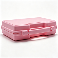U-S013 Boîte à outils portable en plastique simple moulée par injection PP de 17 pouces, robuste, avec insert en mousse pré-découpé