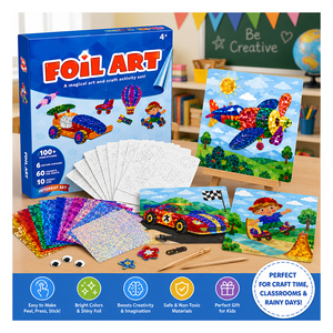 Ocean Animal DIY Foil Art Set Sparkling Transfer Cards Undersea Scene Learning Craft Activity Holiday Gift For Kids - Product Image 4