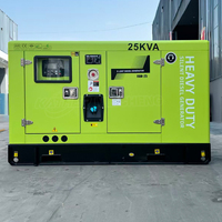 Grupo Electrógeno Diésel Silencioso Refrigerado por Agua de 15/20/25/30/35kW, 50/60/80/100kW Opcional, Trifásico, 50/60Hz, Generación de Energía de Reserva