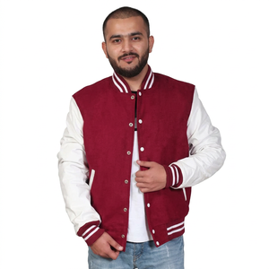 Veste universitaire classique confortable de haute qualité pour homme, motif lettres personnalisable, toile, extérieur, hiver - Product Image 1