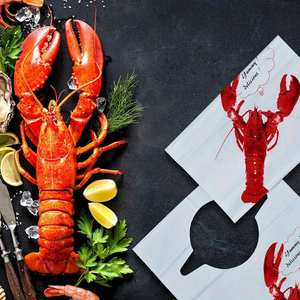 Baberos de Plástico Impresos Personalizados de Alta Calidad, Baberos Desechables de Plástico para Adultos, Baberos de Langosta para Restaurante - Product Image 6