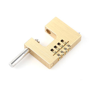 Candado de latón Rectangular con combinación de <span class=keywords><strong>60mm</strong></span> y 70mm con contraseña reiniciable de grillete endurecido resistente - Product Image 4