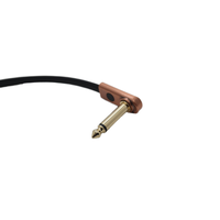 Pasokan Langsung Pabrik Kabel Patch Gitar Elektrik Model Double Elbow Logam Perunggu Antik 6.35 mm Berkualitas Tinggi 20cm