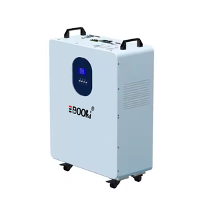 EBOOM แบตเตอรี่ลิเธียมไฮบริดแบบพกพา 5kWh สำหรับโซลาร์เซลล์ ชาร์จไฟได้ พร้อมระบบ BMS 300Ah สำหรับใช้ในบ้าน มาตรฐาน IP65 รองรับ CAN - Product Image 1