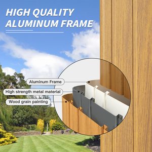 Gazebo de techo rígido Marco de aluminio Policarbonato Techo doble Cubierta de madera para patio Dosel para césped Metal permanente para exteriores - Product Image 3