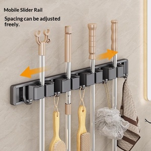 <span class=keywords><strong>Support</strong></span> <span class=keywords><strong>mural</strong></span> simple en plastique sans perçage pour balai et serpillière, idéal pour rangement d'<span class=keywords><strong>outils</strong></span> et salle de bain – Fournisseur fabricant - Product Image 3
