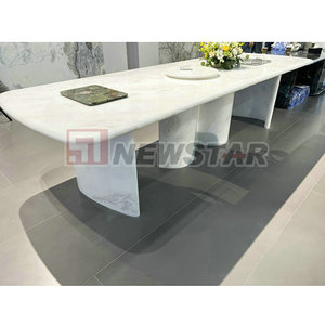 <span class=keywords><strong>Grande</strong></span> <span class=keywords><strong>tavolo</strong></span> da pranzo rotondo rettangolare in marmo rosso mobili di interior <span class=keywords><strong>design</strong></span> per la casa - Product Image 3