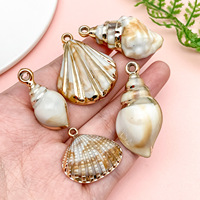 Cadeau d'été : 15 pendentifs coquillages marins style punk en acrylique plaqué laser pour boucles d'oreilles, porte-clés et accessoires de sac DIY