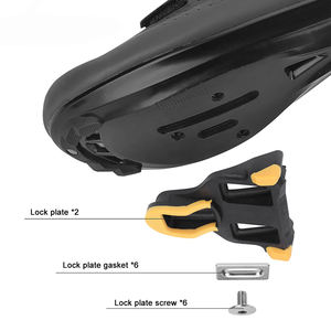Pédales de vélo de route en fibre de <span class=keywords><strong>carbone</strong></span> en gros, plateforme large réglable, ensemble de cales de pédale autobloquantes pour système de vélo de route - Product Image 4