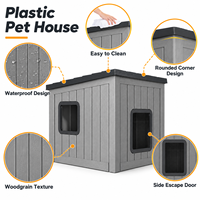 Nichoir extérieur pour animaux de compagnie, imperméable, en PP, abri pour chat, résistant aux intempéries, petite maison pour chien avec logo personnalisé
