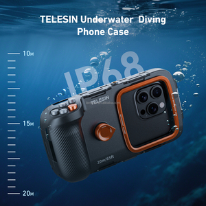 <span class=keywords><strong>TELESIN</strong></span> 2025 Nuevo Estuche Impermeable Recargable para Teléfono de 20m/65 pies para Snorkel, con Mango de Fotografía y Carga para Buceo - Product Image 3