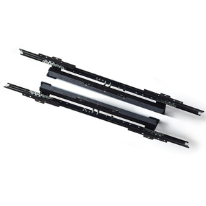 Heavy Duty Telescopic Dining <b>Table</b> Slide Rail Bidirectional Auto Lift Black Steel for <b>Folding</b> Extension <b>Tables</b> - Product Image 1
