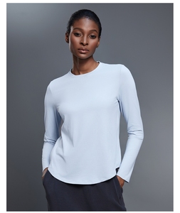 Sunquest Áo tập gym dài tay cho nữ áo thun thể thao vừa vặn thon gọn cổ tròn áo yoga co giãn mềm mại kiểu phương thức thoáng khí - Product Image 4