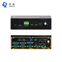 Mini PC Industrial con Ventilador, Intel I5 1235U, 2 HD DP VGA, 4 Pantallas, 2 LAN, 6 RS232 485 DB9 COM, para Montaje en Riel DIN
