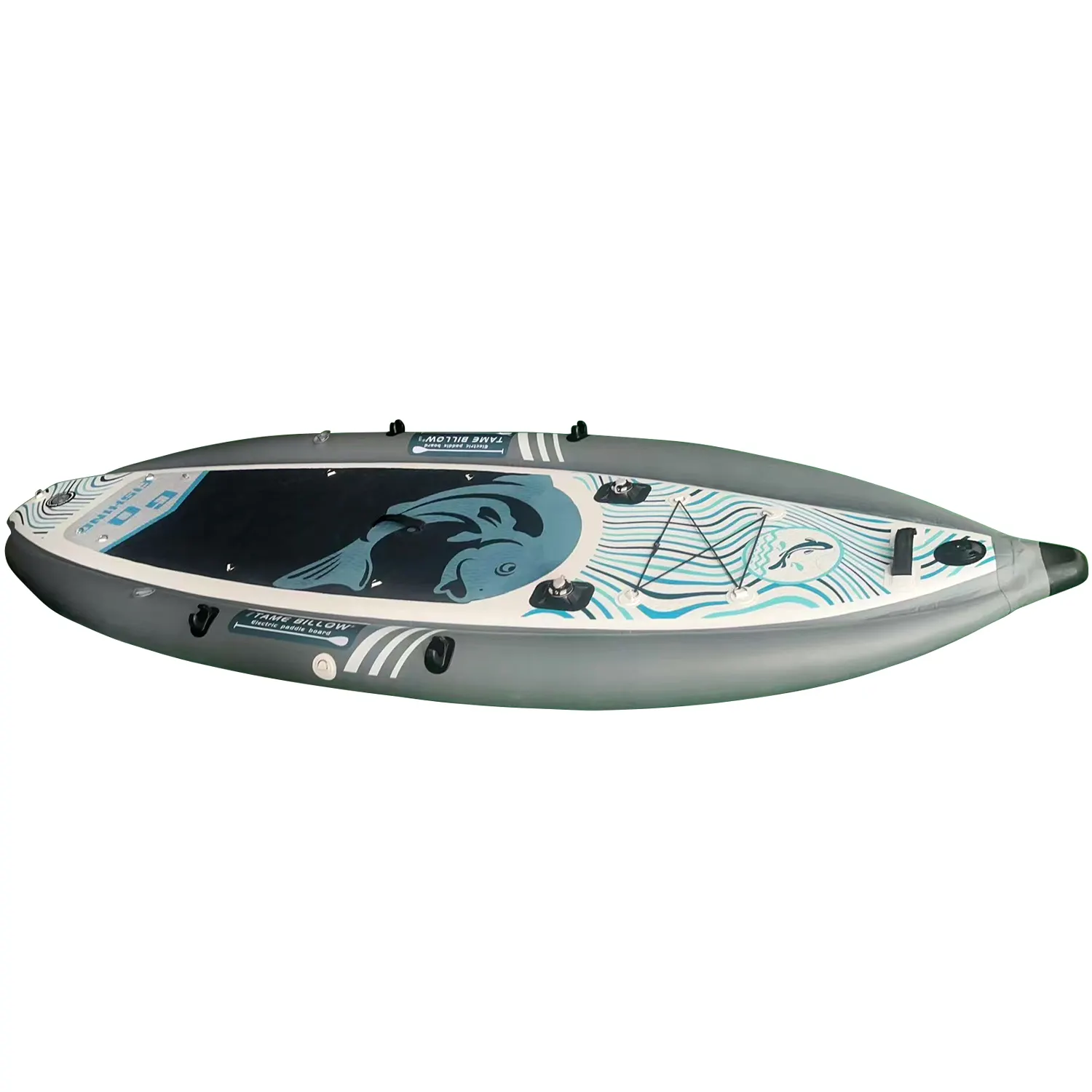 TAME BILLOW Bateau de pêche électrique d'extérieur avec batterie Planche de surf à pagaie électrique Kayak à moteur rapide