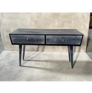 ตู้คอนโซลความบันเทิงทำจากไม้เนื้อแข็งสำหรับห้องนั่งเล่นผิววอลนัทที่อุดมไปด้วยประตูที่นุ่มนวลและสายเคเบิลในตัวจากอินเดีย - Product Image 1