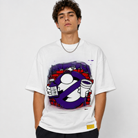 T-shirt à manches courtes avec motif de lettres vintage, unisexe, col rond, coupe ample, décontracté, doux, respirant, pour l'été, pour tous les jours