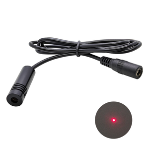Module émetteur laser de positionnement à spot rouge 12x40mm 650nm, tension réglable 12V, puissances 0.5mW 1mW 5mW, tube 650nm - Product Image 1