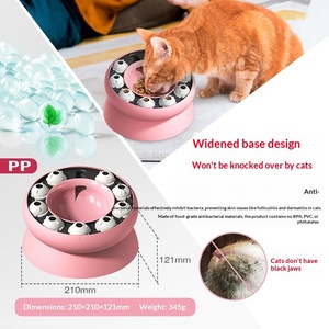 PAIPET Nuevo Plato Giratorio <span class=keywords><strong>de</strong></span> Plástico para Gatos con Dispensador <span class=keywords><strong>de</strong></span> Comida y Juguete Interactivo, Superventas - Product Image 5