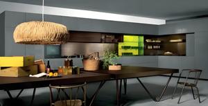 Prix bon marché de haute qualité sans poignée Design moderne armoire de cuisine en laque haute brillance avec îlot - Product Image 3