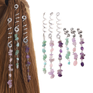 Bijoux pour <span class=keywords><strong>cheveux</strong></span> Perles en pierre naturelle Outils pour <span class=keywords><strong>cheveux</strong></span> pour tresses africaines <span class=keywords><strong>Épingle</strong></span>s et pinces <span class=keywords><strong>à</strong></span> <span class=keywords><strong>cheveux</strong></span> ethniques, Parfait pour les dreadlocks Pinces <span class=keywords><strong>à</strong></span> <span class=keywords><strong>cheveux</strong></span> - Product Image 1