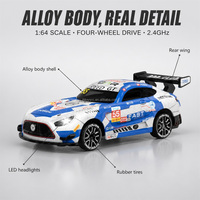 Voiture RC de drift pour enfants, prix d'usine en gros, échelle 1/64, 4x4, en alliage, télécommande 2.4G, accélérateur linéaire, 2 vitesses, contrôle des lumières